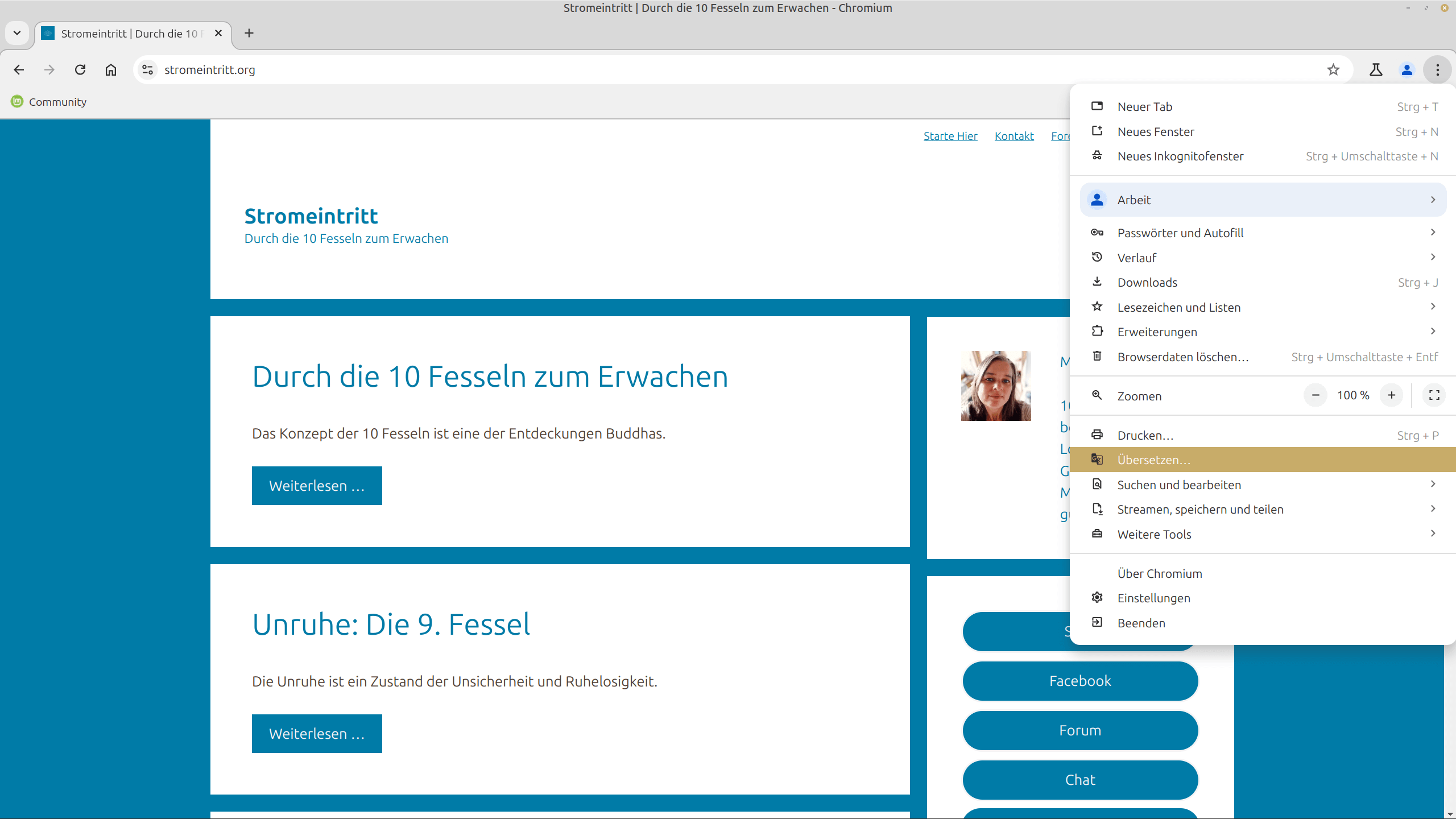 Sreenshot translate page